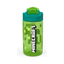 Water Bottles<Zak! Minecraft Meadow Polypropylene Water Bottle, 16 oz., Green/Black (MICR-T120)