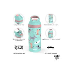 Water Bottles<Zak! Stainless Steel Water Bottle, 14 oz. (7271-U410-3)