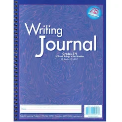 Zaner-Bloser Writing Journal Composition Notebooks, 8" x 10.5", Wide Ruled, 50 Sheets, Purple, 6/Bundle (ELP0603-6) New