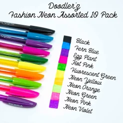 Zebra doodler'z Gel Pen, Medium Point, 1.0mm, Assorted Ink, 10 Pack (41810) Outlet