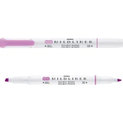 Zebra MILDLINER Double-Ended Creative Highlighter, Chisel/Bullet Tip, Magenta, 6/Pack (78270R) New