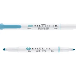 Zebra MILDLINER Double-Ended Creative Highlighter, Chisel/Bullet Tip, Smoke Blue, 6/Pack (78420R) Discount
