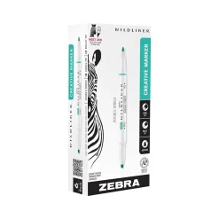 Zebra MILDLINER Double-Ended Creative Highlighter, Chisel/Bullet Tip, Blue Green, 6/Pack (78220R) Discount