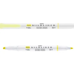 Zebra MILDLINER Double-Ended Creative Highlighter, Chisel/Bullet Tip, Yellow, 6/Pack (78150R) Clearance
