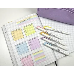 Zebra Mildliner Twin Tip Highlighters, Bullet/Chisel Tip, Gentle Assorted, 5/Pack (78705) Discount