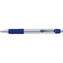 Zebra Z-Grip Elite Retractable Ballpoint Pen, Medium Point, 1.0mm, Blue Ink, Dozen (27020)