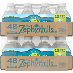 Bottled Water<Zephyrhills 100% Natural Spring Water, 8-Ounce Mini Plastic Bottles, 48/Pack (11475286)