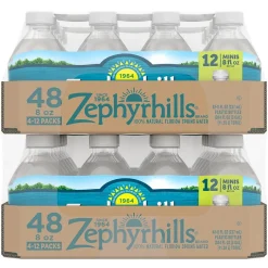 Bottled Water<Zephyrhills 100% Natural Spring Water, 8-Ounce Mini Plastic Bottles, 48/Pack (11475286)