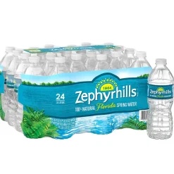 Bottled Water<Zephyrhills 100% Natural Spring Water, 16.9 oz. Plastic Bottles, 24/Carton (11475233)