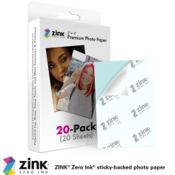 Best 2" x 3" Premium Glossy Instant Photo Paper 20 Pack Compatible with Polaroid Snap, Snap Touch & More Photo Paper