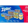 Food Storage Containers<Ziploc Variety Pack Containers with Lids, Assorted Sizes, 24 Pieces/Pack (308674)